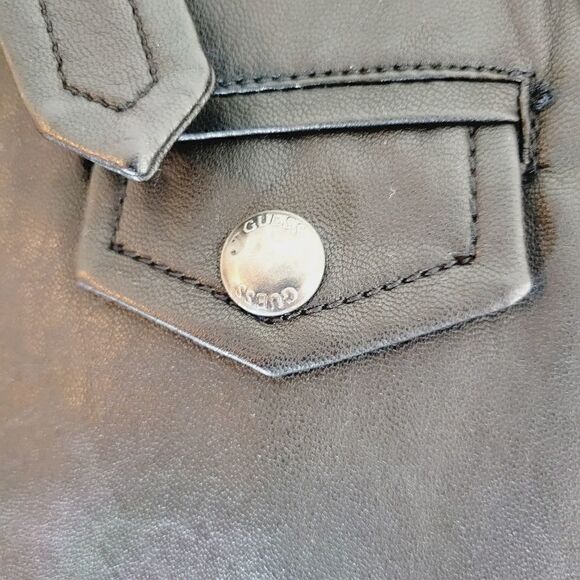 Guess Pleather NWOT rocker biker bad b*tch pencil skirt - Picture 4 of 11